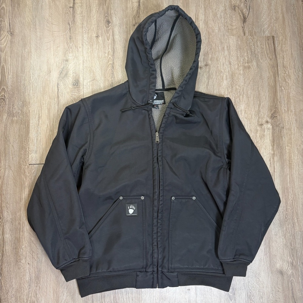Duluth Alaskan Hardgear Prudhoe Bay Hoodie Medium Black Full Zip Fleece Lined